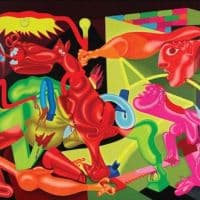Peter Saul Guernica 1974 hand painted reproduction