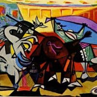 Picasso A Bullfight Hand Painted Reproduction