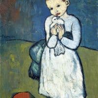 Picasso Child With Dove Hand Painted Reproduction