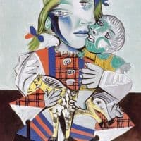 Picasso Maya With Doll Hand Painted Reproduction