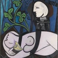 Picasso Nude Green Leaves And Bust Hand Painted Reproduction