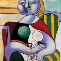Picasso Reading Hand Painted Reproduction