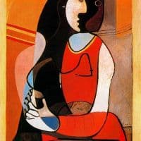 Picasso Seated Woman Hand Painted Reproduction