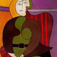 Picasso Seated Woman In A Red Armchair Hand Painted Reproduction
