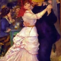 Pierre-auguste Renoir Dance At Bougival 1883 Hand Painted Reproduction