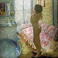 Pierre Bonnard Nude Against The Light - 1908 Hand Painted Reproduction