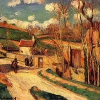 Pissarro Crossroad At Hermitage Pontoise Hand Painted Reproduction