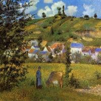 Pissarro Landscape At Chaponval Hand Painted Reproduction