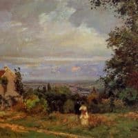 Pissarro Landscape Near Louveciennes Hand Painted Reproduction