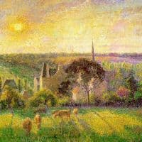 Pissarro The Church And Farm Of Eragny Hand Painted Reproduction