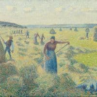 Pissarro The Hay Harvest Eragny Hand Painted Reproduction