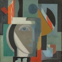 Ragnhild Kaarbo Composition With Head C. 1925 Hand Painted Reproduction