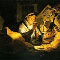 Rembrandt Le Changeur De Monnaie Hand Painted Reproduction
