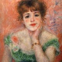 Renoir Jeanne Samary In A Low Necked Dress 1877 Hand Painted Reproduction