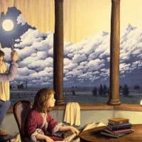 Rob Gonsalves A Change Of Scenery Hand Painted Reproduction
