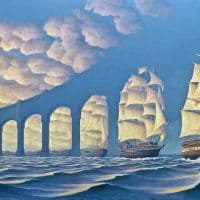 Rob Gonsalves The Sunset Sails Hand Painted Reproduction