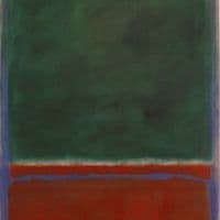 Rothko Green And Maroon Hand Painted Reproduction