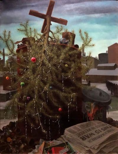 Ruth Miller Kempster Death Of A Christmas Tree 1941 Hand Painted Reproduction