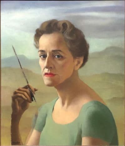 Ruth Miller Kempster Self-portrait Unfinished C. 1950 Hand Painted Reproduction