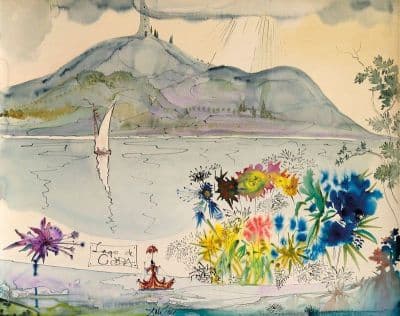 Salvador <b>Dali</b> Lago De Garda 1949 Hand Painted Reproduction
