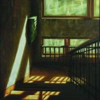 Stepan Korotkov At The Staircase - 1991 Hand Painted Reproduction