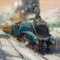 Terence Cuneo Flying Scotsman Hand Painted Reproduction