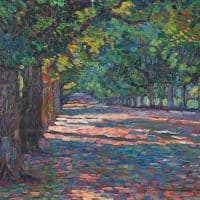 Theo Van Rysselberghe Tree Lined Path 1903 Hand Painted Reproduction