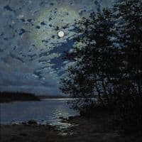 Thure Sundell Moonlight Hand Painted Reproduction