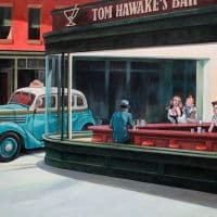 Tintin Nighthawks By Xavier Marabout Hand Painted Reproduction