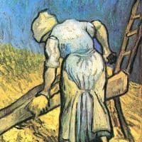 Van Gogh A Farmer Cutting Hay Hand Painted Reproduction