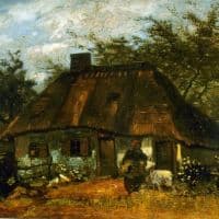 Van Gogh Cottage Hand Painted Reproduction