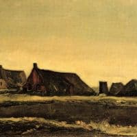 Van Gogh Cottages Hand Painted Reproduction