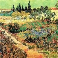 Van Gogh Flowering Garden With Path Hand Painted Reproduction