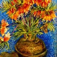 Van Gogh Fritillaries Hand Painted Reproduction