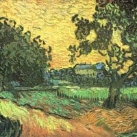 Van Gogh Landscape With Castle Auvers At Sunset Hand Painted Reproduction