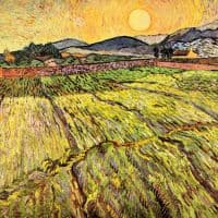 Van Gogh Landscape With Plowed Fields Hand Painted Reproduction