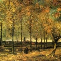 Van Gogh Lane With Poplars Hand Painted Reproduction