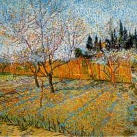 Van Gogh Peach Trees Hand Painted Reproduction