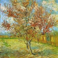 Van Gogh Pink Peach Tree In Blossom Reminiscence Of Mauve Hand Painted Reproduction