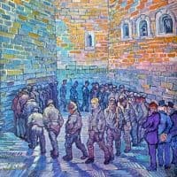 Van Gogh Prisoners Walking The Round Hand Painted Reproduction