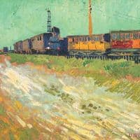 Van Gogh Railway Carriages August 1888 Hand Painted Reproduction