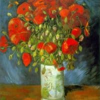 Van Gogh Red Poppies Hand Painted Reproduction