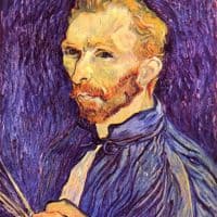 Van Gogh Self-portait With Pallette Hand Painted Reproduction