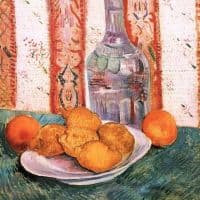 Van Gogh Still Life With Bottle And Lemons On A Plate Hand Painted Reproduction