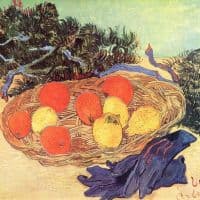 Van Gogh Still Life With Oranges Lemons And Blue Gloves Hand Painted Reproduction