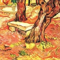 Van Gogh Stone Bench In The Garden Of The Hospital Of Saint-paul Hand Painted Reproduction