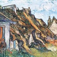 Van Gogh Thatched Hut In Chaponval Hand Painted Reproduction