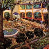 Van Gogh The Courtyard Of The Hospital At Arles Hand Painted Reproduction