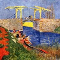 Van Gogh The Langlois Bridge At Arles With Women Washing Hand Painted Reproduction