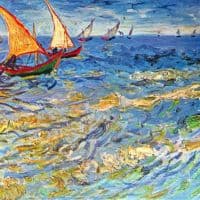 Van Gogh The Sea At Saintes-maries Hand Painted Reproduction